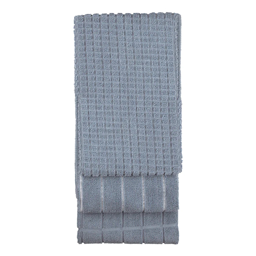 3pc Bambury 80x50cm Microfibre Kitchen/Tea Towel Set - Blue