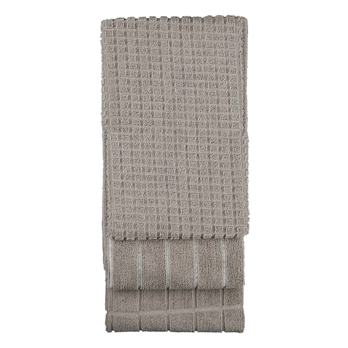 3pc Bambury 80x50cm Microfibre Kitchen/Tea Towel Set - Grey