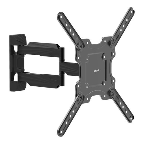 Crest Full Motion TV Wall Mount 40kg Small To Large/17'' to 55' Black