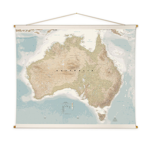 Studio Milligram 140x110cm Hanging Australia Canvas Map
