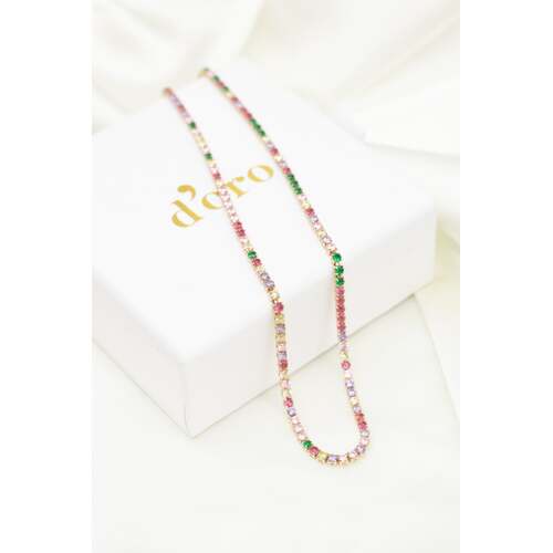 D'oro Women's Aurora 36cm Necklace Thin Fashion Jewellery