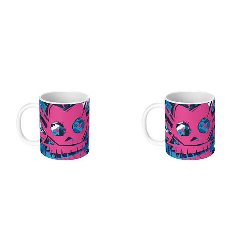 2PK Impact Rock Merchandise Arcane League of Legends Jinx Coffee Mug White