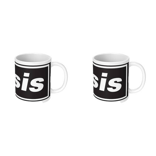 2PK Impact Rock Merchandise Oasis Logo Coffee Mug Black And White