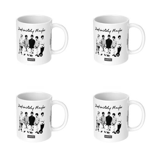 4PK Impact Rock Merchandise Oasis Promo Coffee Mug Black And White