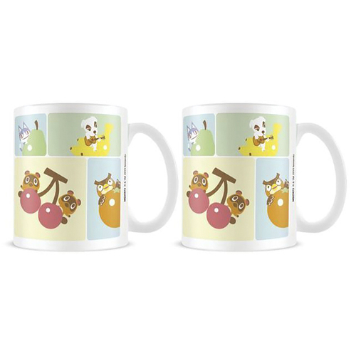 2PK Animal Crossing Character Grid/Collage Themed Print Coffee Mug 300ml