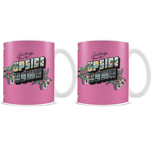 2PK  Stranger Things The Upside Down Pink Coffee Mug Drinking Cup 300ml