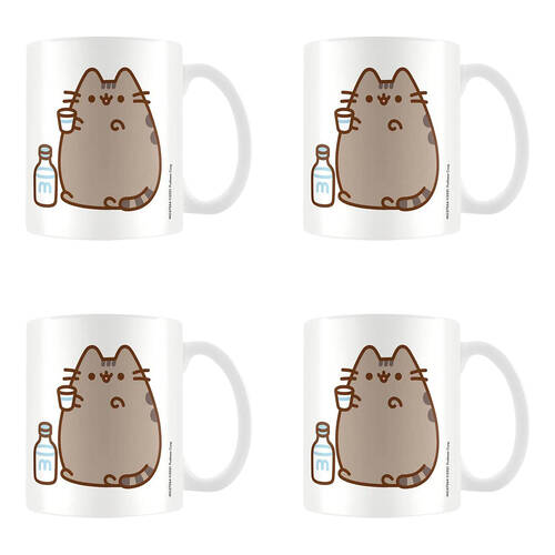 4PK Pusheen Yum Cartoon Cat Coffee Mug 36.3x9.5x11cm White
