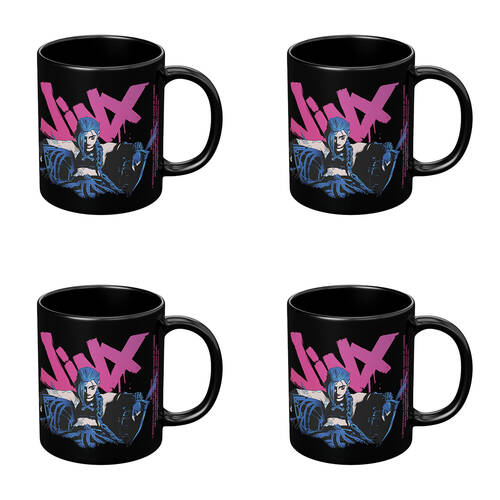 4PK Impact Rock Merchandise Arcane League of Legends Jinx Mug Multicoloured