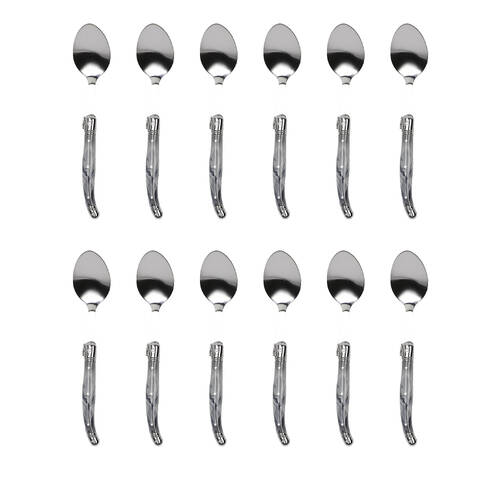 12pc Laguiole Etiquette Stainless Steel Tablespoon Set 22.5cm Marble Grey