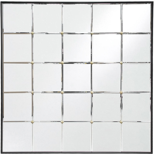 LVD Multi Square Metal/Glass 100cm Mirror Wall Hanging Display - Black