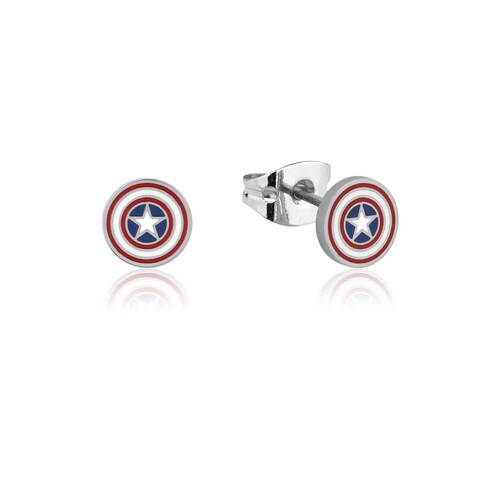 Couture Kingdom Ecc Marvel Captain America 12mm Stud Earrings