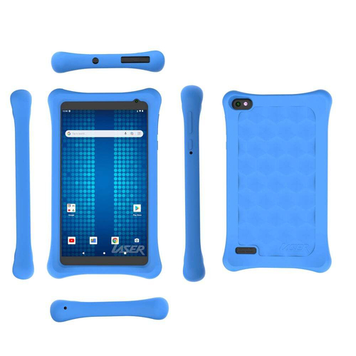 Laser Kids 7'' IPS Android 12 Quad Core Tablet w/ Blue Case 32GB