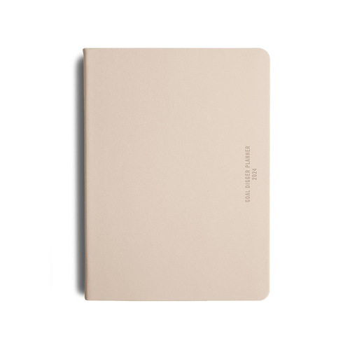 Migoals 2024 Goal Digger Diary Daily B5 Soft Cover - Sand