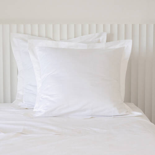 2pc Canningvale Mille 1000TC Cotton Euro Pillowcases - White