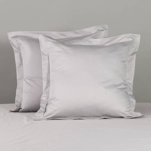 2pc Canningvale Mille 1000TC Cotton Euro Pillowcases - Silver