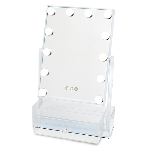 Homedics Radiance LED Illuminated Vanity Mirror w/ Storage Drawer