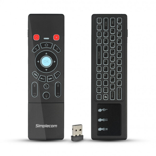 Simplecom RT250 3-in-1 Wireless Air Mouse/Keyboard/Touch Pad w/ Receiver