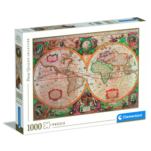 1000pc Clementoni High Quality Collection Old Map Puzzle
