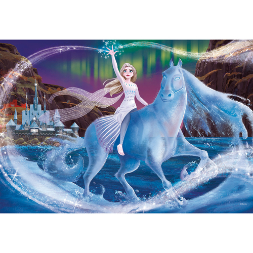 104pc Clementoni 48.5x33.5cm Jigsaw Puzzle Frozen 2 Glow Kids Game 3+