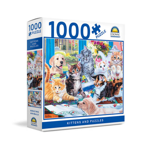 1000pc Crown Puzzle Kittens & Puzzles Educational Toy Kids 8y+