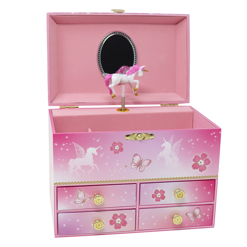 Pink Poppy Unicorn Princess Medium Musical Jewellery Box 3y+