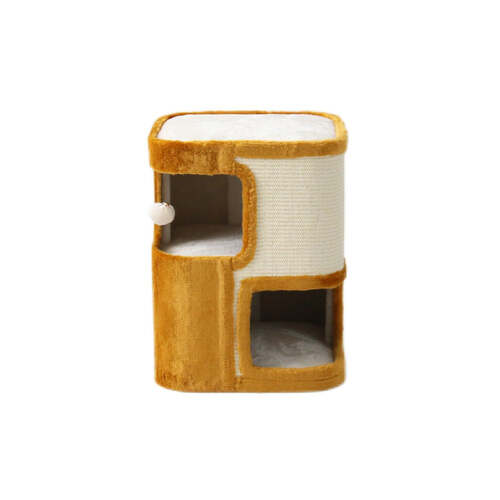 Catio Multi-Level Condo House Pet Cat Furniture Yellow