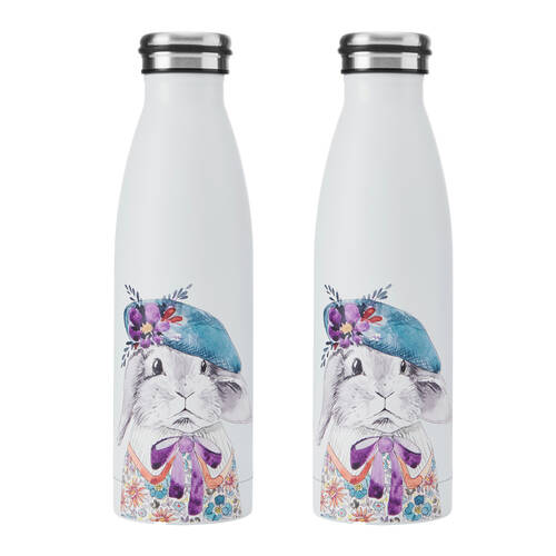 2PK Mikasa x Tipperley Hill Rabbit Themed Sleeved Insulated Water Bottle 500mL