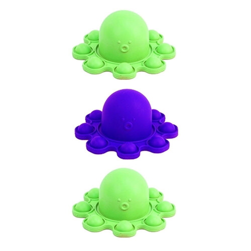 3PK Fumfings Novelty Octopus Pop Fidget Toy - Assorted