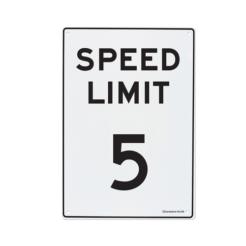 5km/h Speed Limit Sign 450x300x1mm Polypropylene