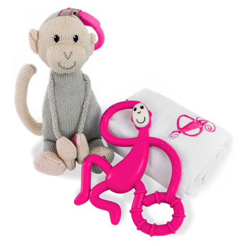 Matchstick Monkey Teething Gift Set - Pink