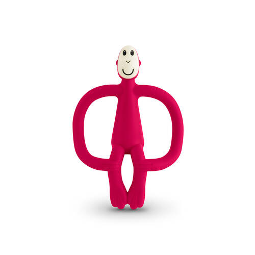 Matchstick Monkey Teething Toy and Gel Applicator - Rubin Red