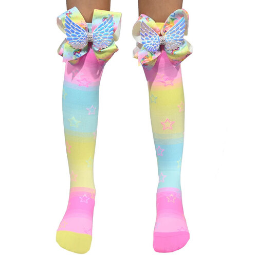 Madmia Unicorn Bows Kids & Adults Knee High Socks