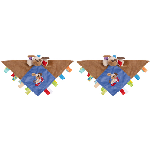 2PK Mary Meyer Taggies Buddy Dog Character Blanket 33x33cm Baby 0+