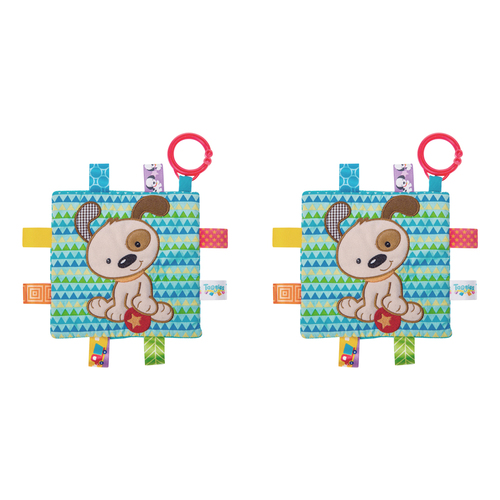 2PK Mary Meyer Taggies Buddy Dog Crinkle Me 16.5cm Activity Toy Baby 0+