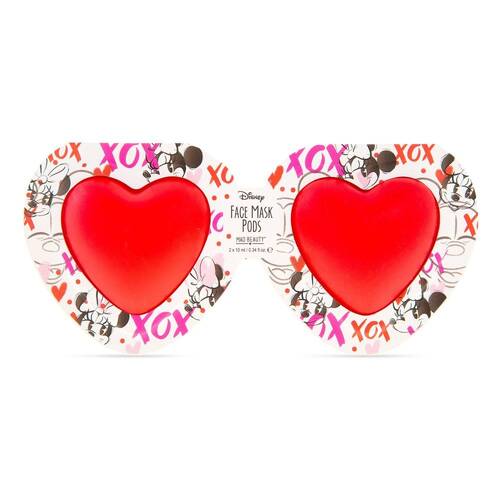 8pc Disney Minnie & Mickey Mouse Totally Devoted Face Mask Pods 20ml Red