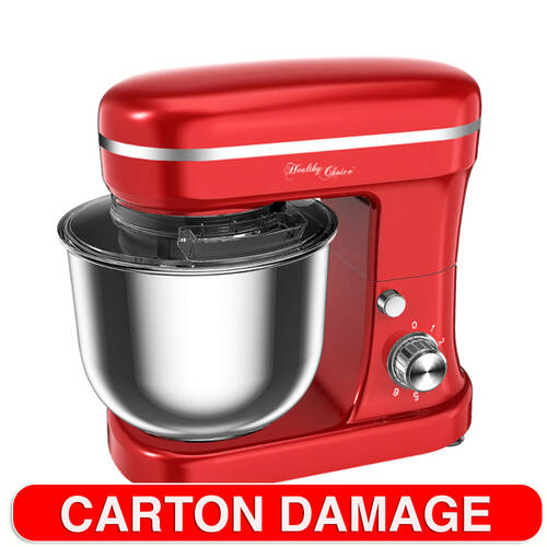 Healthy Choice 1200W 5L Bowl Mix Master Stand Mixer - Red