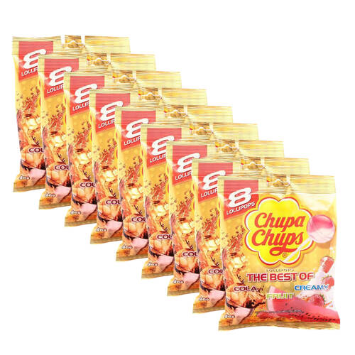 9x 8pc Chupa Chups The Best of Lollipop 96g Lollies Candy