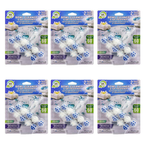 6x 2pc Air Fusion Bowl Cleaner & Air Freshener - Fresh Linen