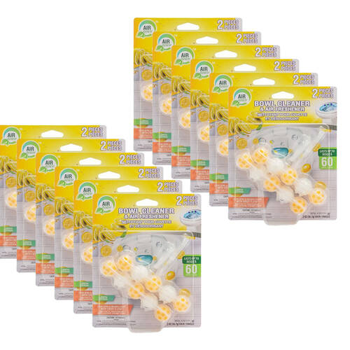 12x 2pc Air Fusion Bowl Cleaner & Air Freshener - Lemon
