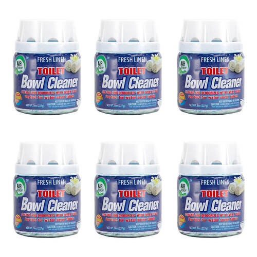 6PK Air Fusion Toilet Bowl Cleaner Odour Eliminator 227g - Fresh Linen