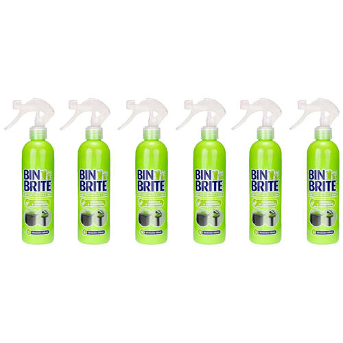 6PK Bin Brite Odour Neutralised Spray 400ml - Citronella & Lemon Grass