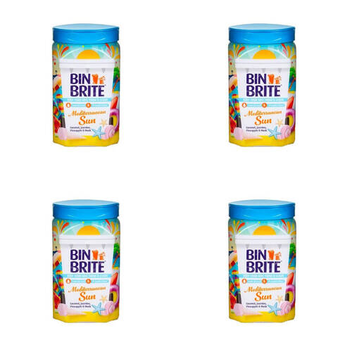 4PK Bin Brite Neutraliser Waste Bin - Mediterranean Sun 500g