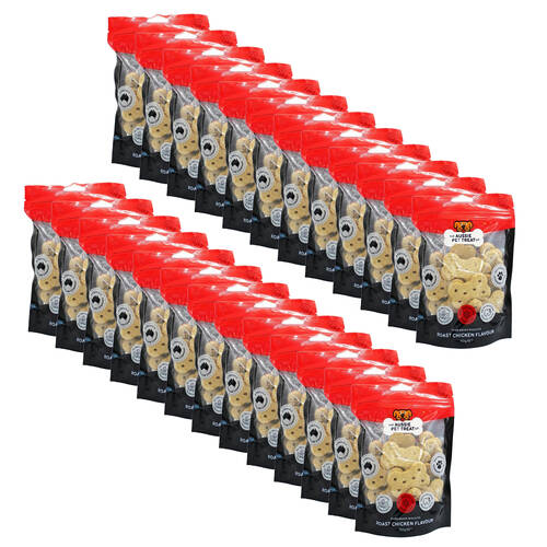 25PK The Aussie Pet Treat Co Dog Biscuit Roast Chicken 150g Healthy