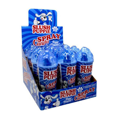12PK Slush Puppie Slushie Spray Fruit-Flavoured Lollies 25ml Blue Raspberry