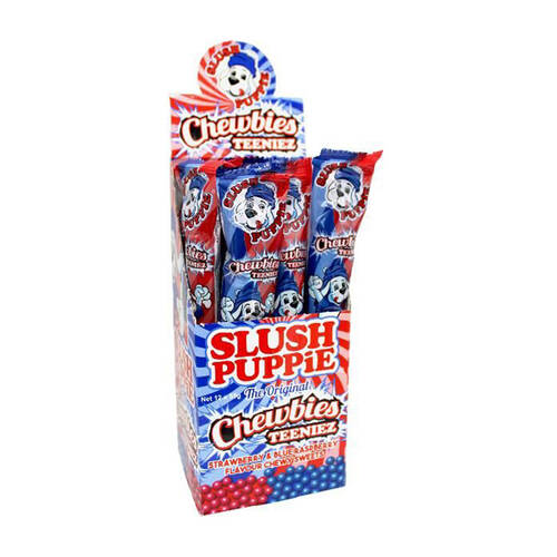 12PK Slush Puppie Chewbies Teeniez Lollies 55g Strawberry/Blue Raspberry