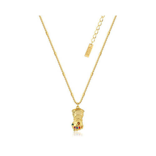Couture Kingdom Marvel Infinity Gauntlet Crystal Necklace - Gold