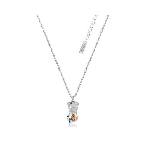 Couture Kingdom Marvel Infinity Gauntlet Crystal Necklace - Silver