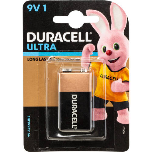 9V ALKALINE DURACELL BATTERY