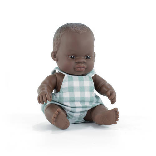 Miniland MF&M Baby Doll African Boy 21cm Imaginative Play Toy 10m+