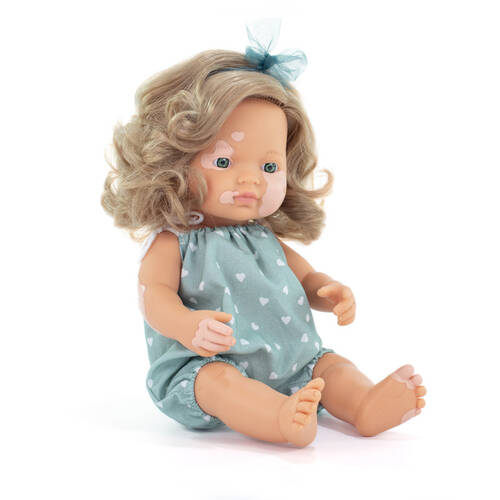 Miniland MF&M Baby Doll Girl w/ Vitiligo 38cm Imaginative Play Toy 10m+
